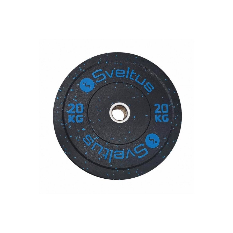 Disc bara greutati, Sveltus Olympic, Cauciuc/Fier, 20 kg, size: OSFA, Negru