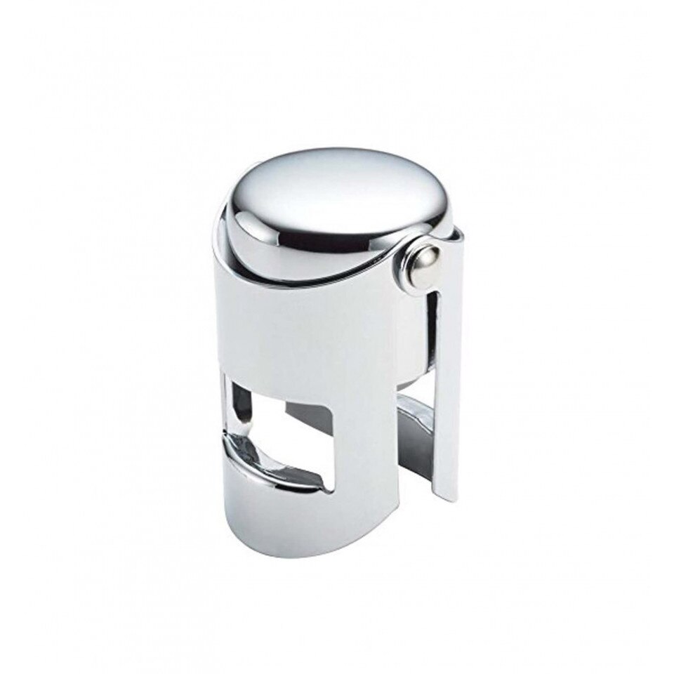 Dop pentru sticle Sampanie, reutilizabil, cu garnitura, din otel inoxidabil