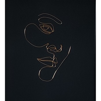 Tablou chip de fata din sarma placata cu aur, 30x40cm - Lady 2257 Tablou chip de fata din sarma placata cu aur, 30x40cm - Lady 2257