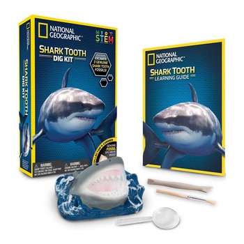 Set de joaca National Geographic STEM Kit Paleontologie - In cautarea dintilor de rechin Set de joaca National Geographic STEM Kit Paleontologie - In cautarea dintilor de rechin
