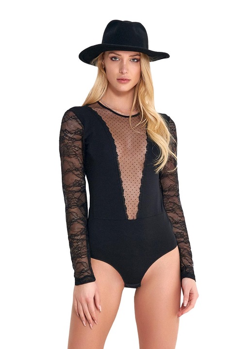 Дамско боди Rossoporpora DB866, черноwqfxz, Матово черно