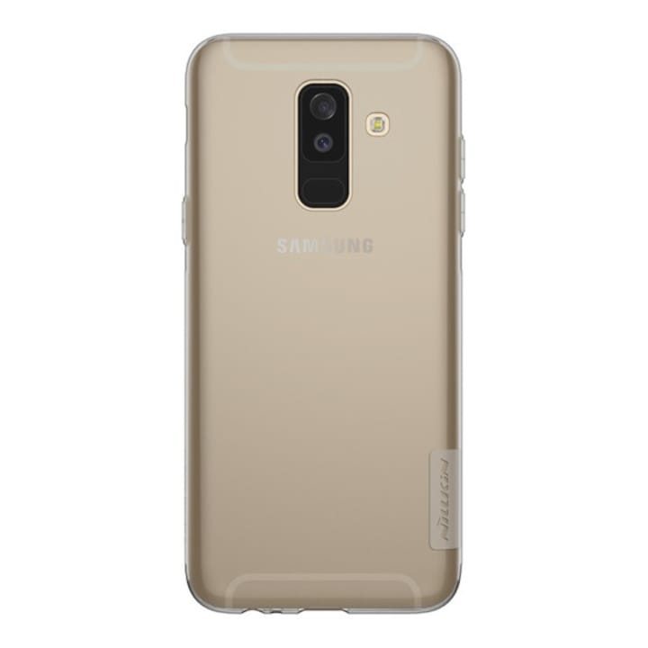 Samsung Galaxy A6+ (2018) SM-A605F Nillkin nature szilikon telefonvédő (0.6mm, ultravékony) szürke, gyártói csomagolás