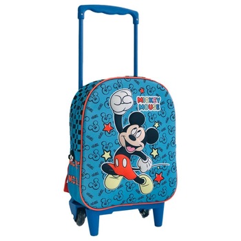 Ghiozdan troler 3D cu Mickey Mouse, pentru copii ,38 x 29 x 16 cm, ATS Ghiozdan troler 3D cu Mickey Mouse, pentru copii ,38 x 29 x 16 cm, ATS
