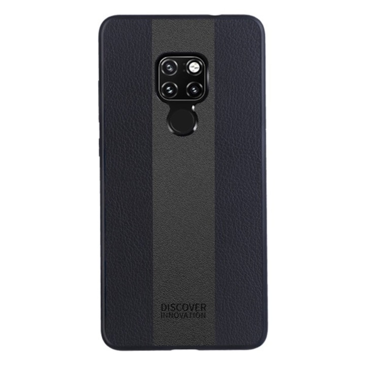 Huawei Mate 20 Nillkin racer case műanyag telefonvédő (szilikon keret, bőr hatású hátlap) fekete, GP-85070, gyártói csomagolás