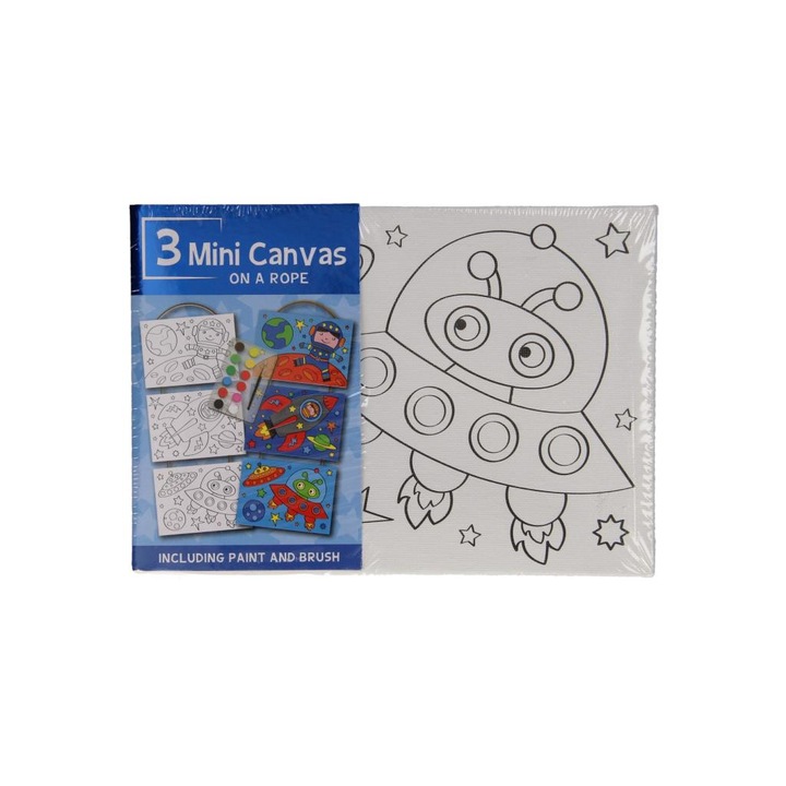 Vászonkép 3 db-os festő szett - világűr