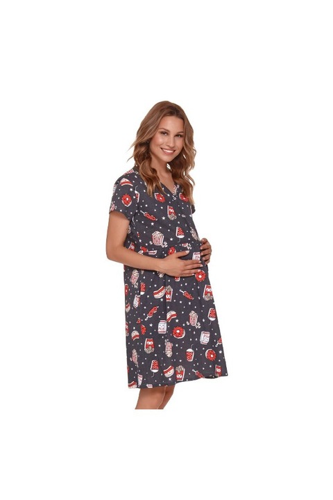 Camasa pentru alaptat, Fries and Milk, gri