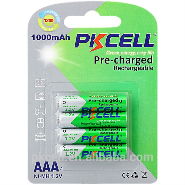 Set 4 acumulatori, Pkcell, Pre-incarcati, tip AAA / R3
