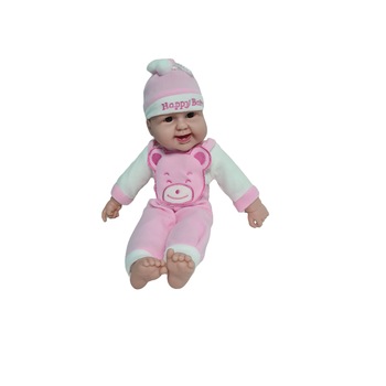 Papusa Bebelus Fetita cu Sunete, Care Rade, 45 cm, +3 ani Papusa Bebelus Fetita cu Sunete, Care Rade, 45 cm, +3 ani