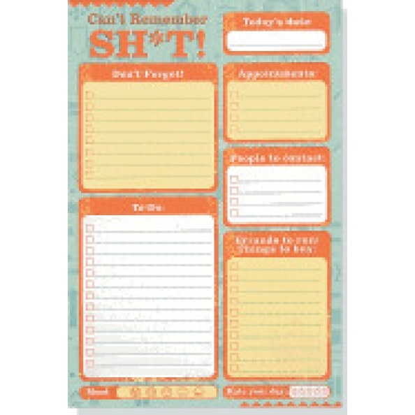 Can't Remember Sh*t Note Pad (to Do List), Peter Pauper Press (Producer)