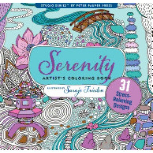 Serenity Adult Coloring Book: 31 Stress-Relieving Designs, Sarajo Freiden (Illustrator)