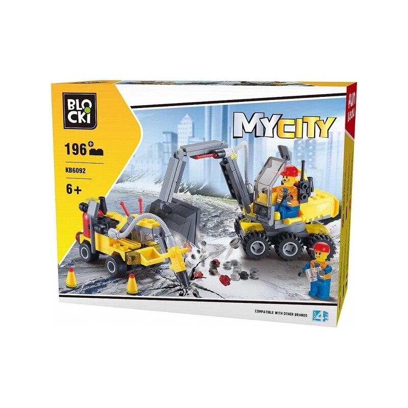 Set constructii, 2 vehicule, 196 piese, 7toys