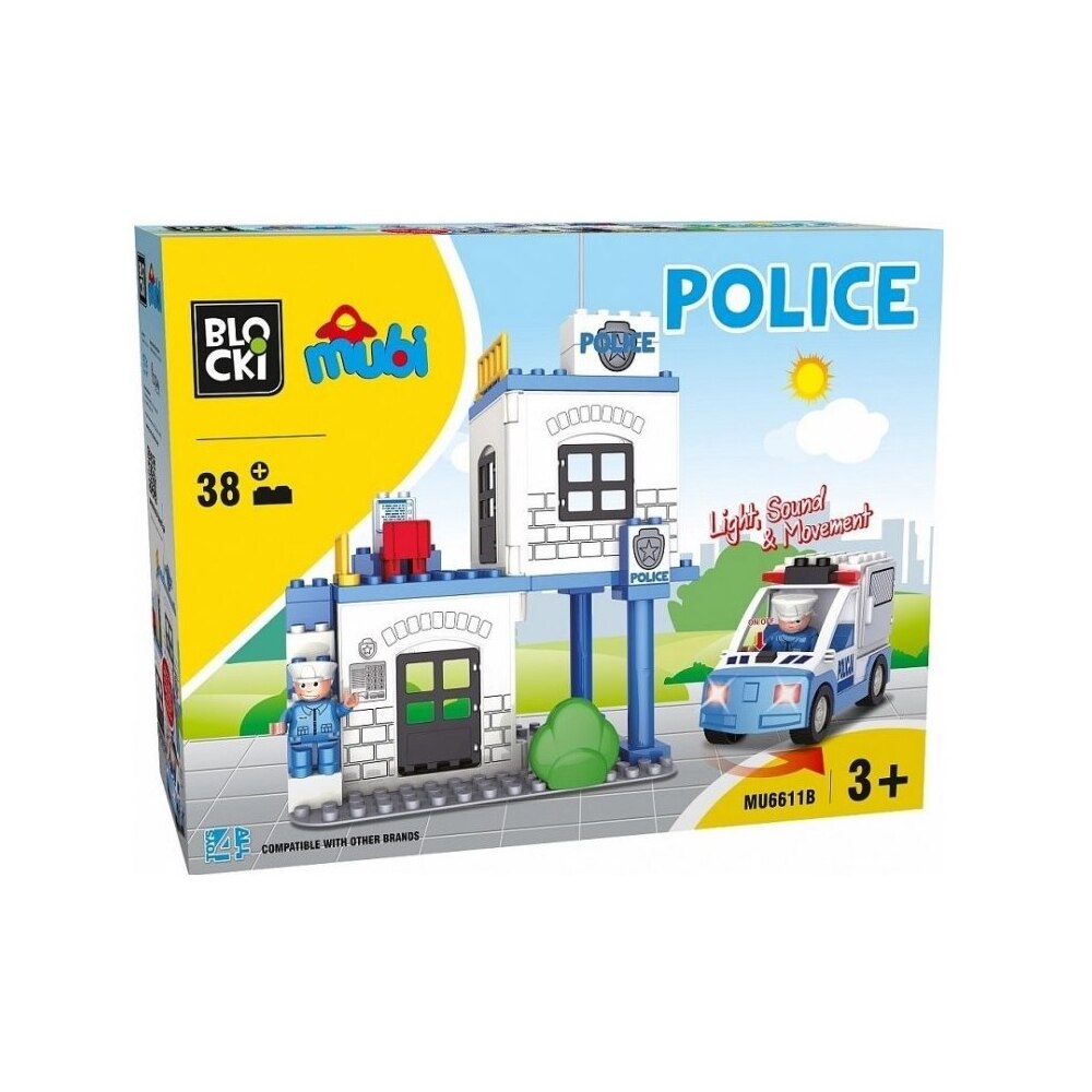 Set constructii, Sectia de politie, 38 piese, 7toys