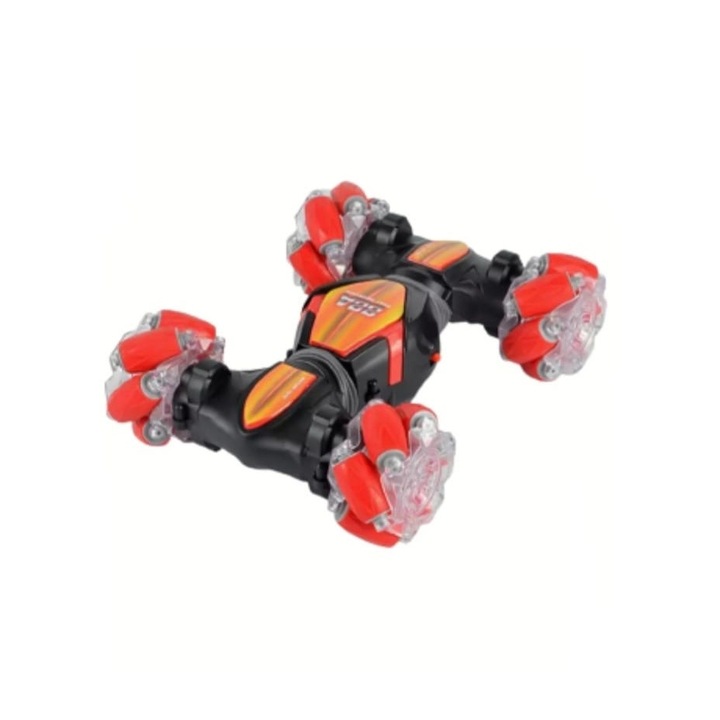 Masina cu telecomanda si control prin gesturi, 360 grade rotire, Drift 4 x 4 lumini led, rosu