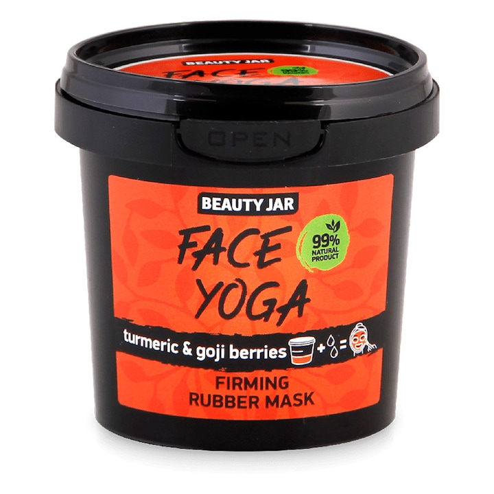 Alginát arcmaszk, Beauty Jar, Face Yoga, kurkumával és gojival, 20 g