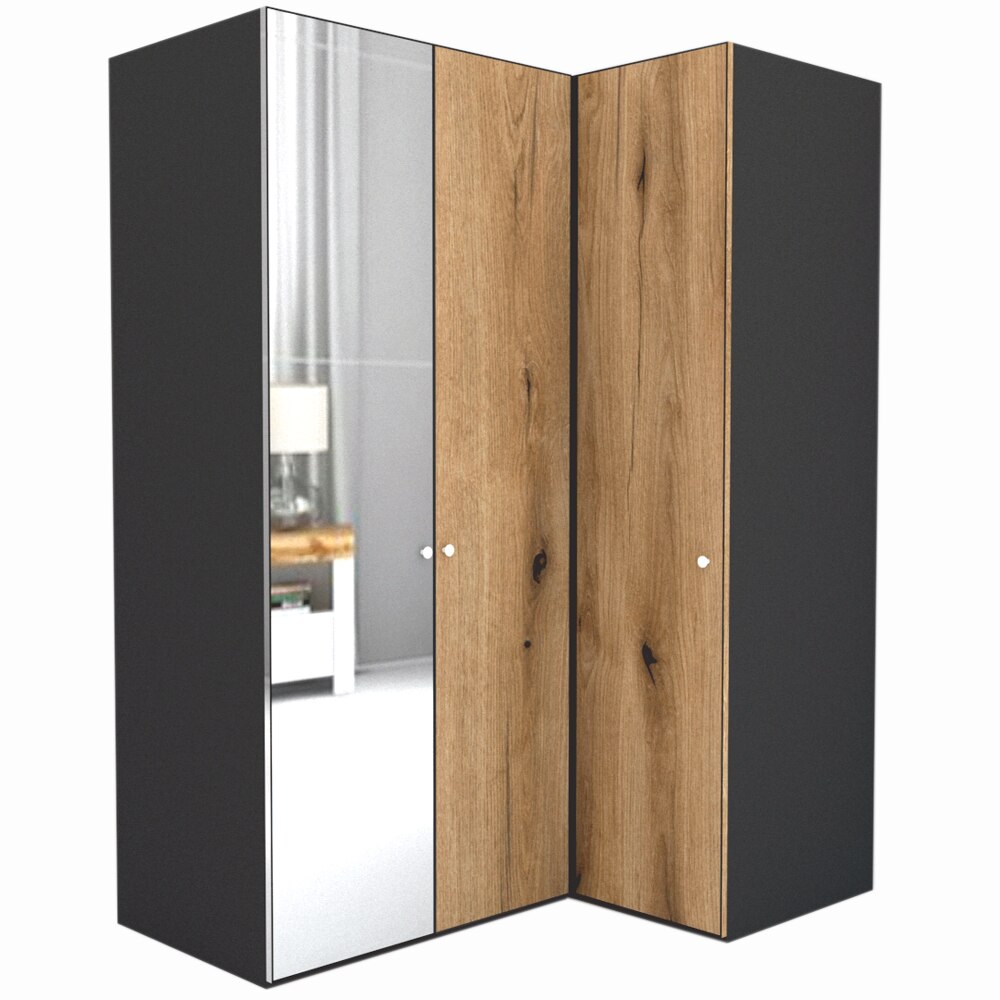 Dulap de Colt Genarom LEX Model B, Decor K365 O / Oglinda, 170-117 x 218 x 66 cm