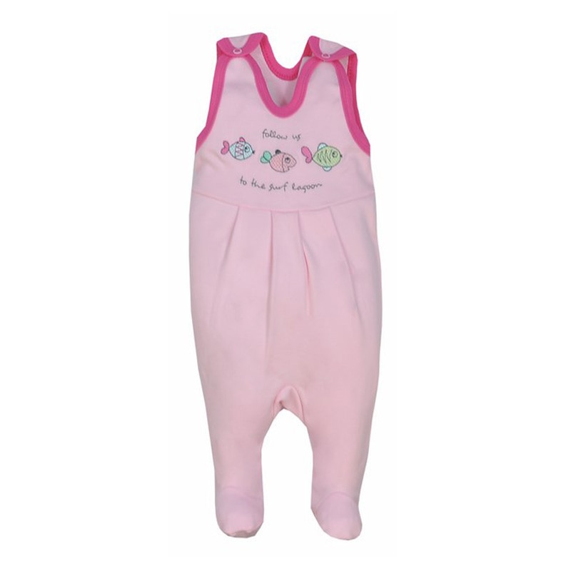 Salopeta fara maneci pentru bebelusi KOALA Rybka B01-010R, Roz