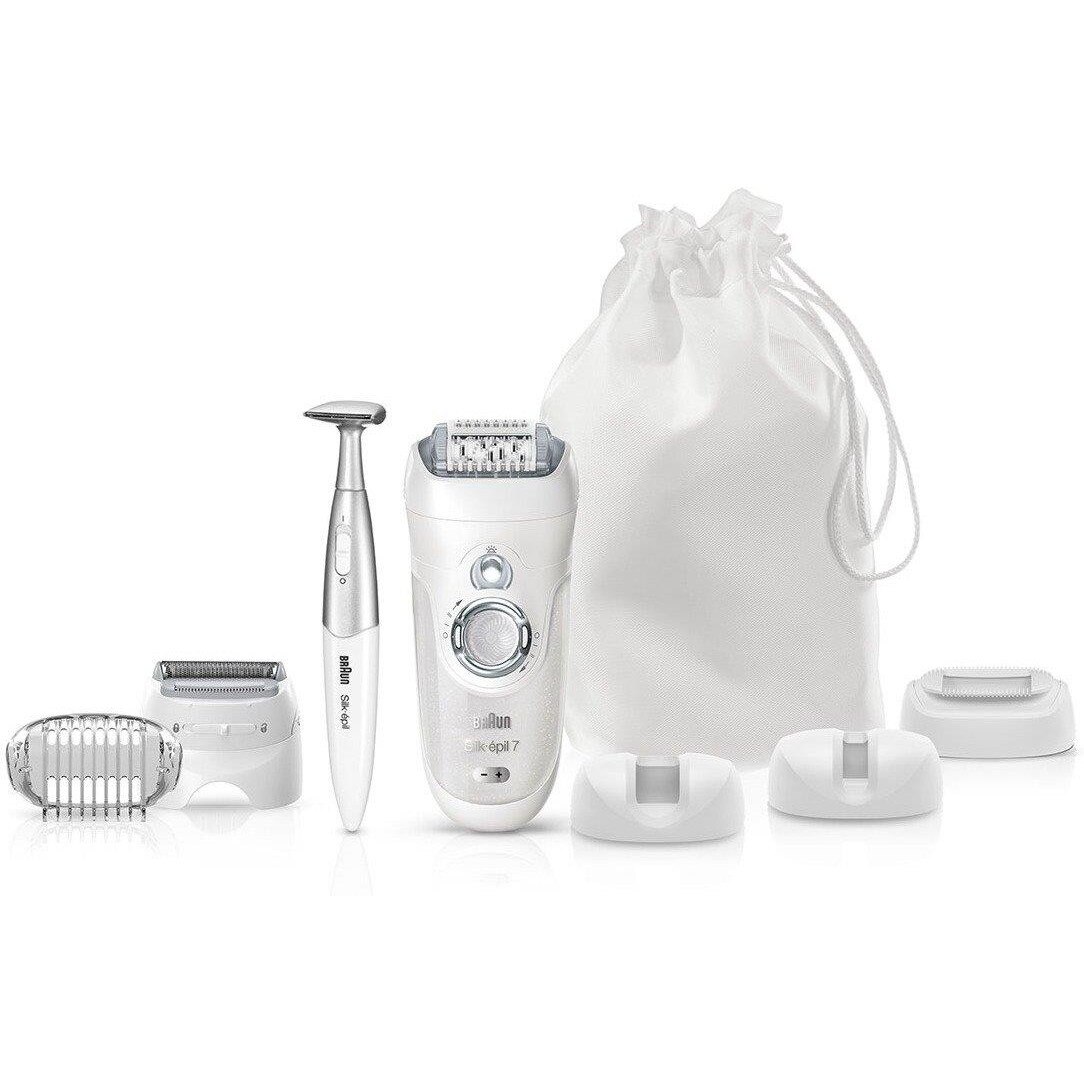 Set epilator Braun Silk-epil 7 7-561 Wet & Dry + Trimer, 2 viteze