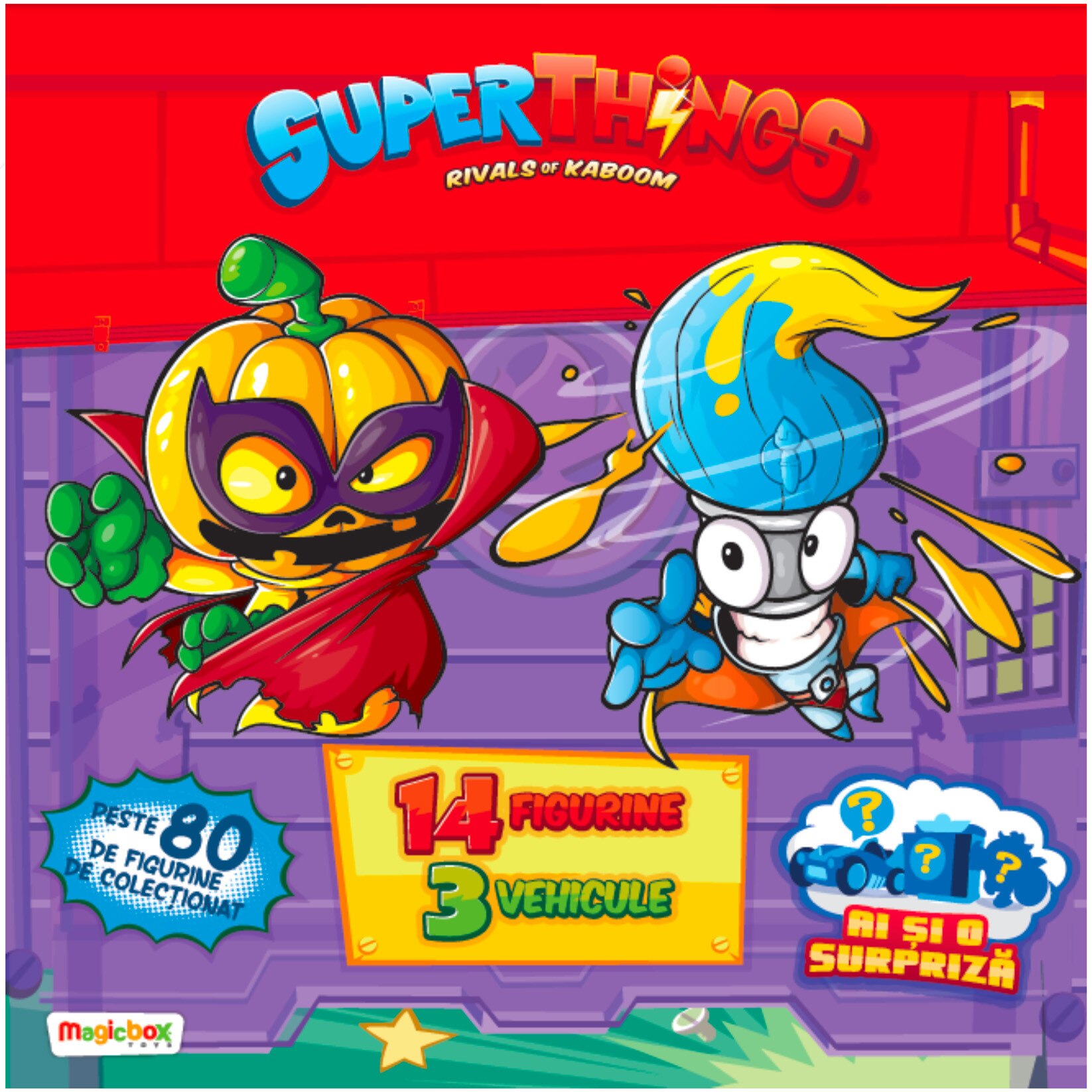 Set 14 figurine si 3 vehicule SuperThings, Rivals of Kaboom