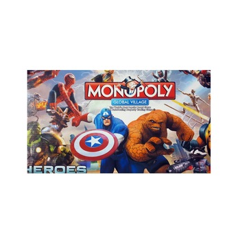 Joc de societate Monopoly Heroes pentru copii, 100 piese Joc de societate Monopoly Heroes pentru copii, 100 piese