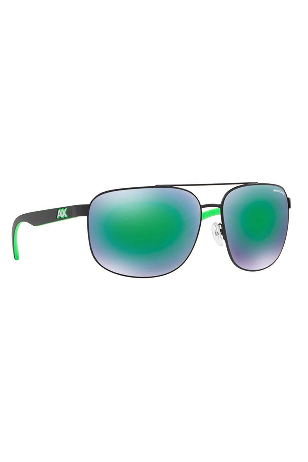 Ochelari de soare, Armani Exchange, Aviator, Metal, 64-14-130, Negru/Verde