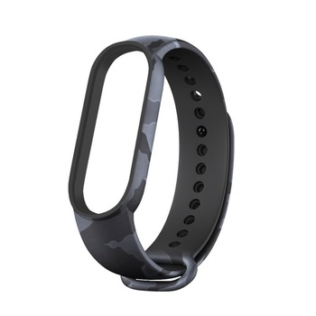 Curea compatibila cu Xiaomi Mi Band 6 / Mi Band 5, Silicon, Camo Curea compatibila cu Xiaomi Mi Band 6 / Mi Band 5, Silicon, Camo