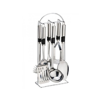 Set ustensile 7 piese Bohmann BH 7761, otel inoxidabil, suport inclus Set ustensile 7 piese Bohmann BH 7761, otel inoxidabil, suport inclus