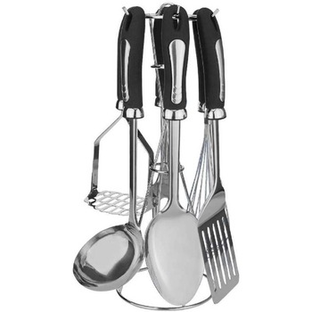 Set ustensile 7 piese Bohmann BH 7789, otel inoxidabil, suport inclus Set ustensile 7 piese Bohmann BH 7789, otel inoxidabil, suport inclus