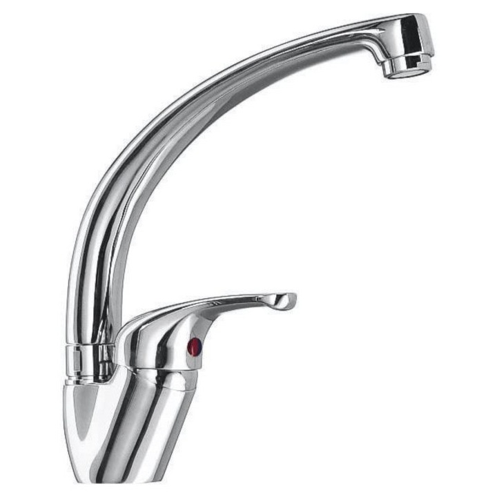 Italomix konyhai csaptelep, egykaros, hattyú típusú, fényes króm