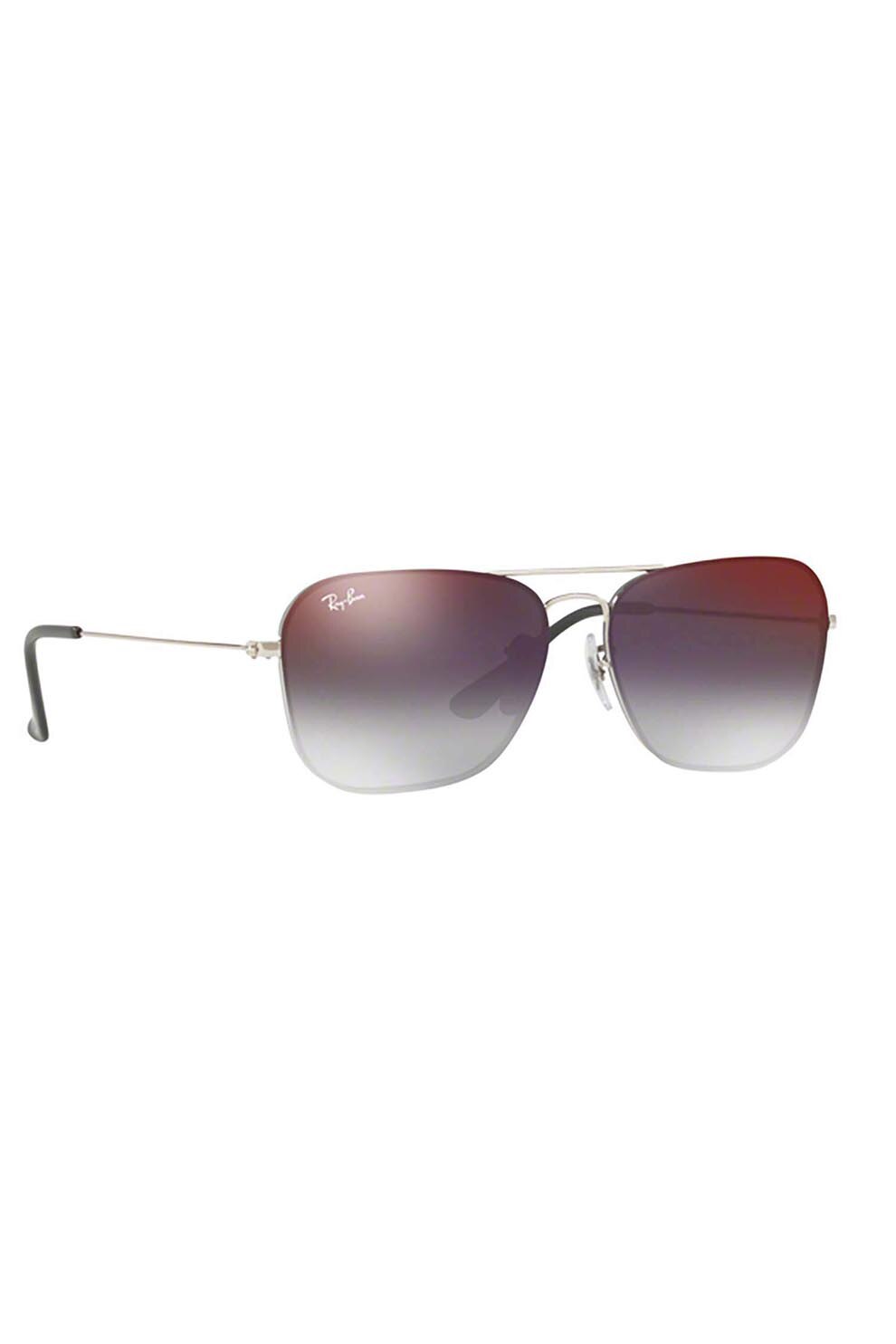 Ochelari de soare, Rayban, Rectangular, Metal, 56-14-140, Argintiu