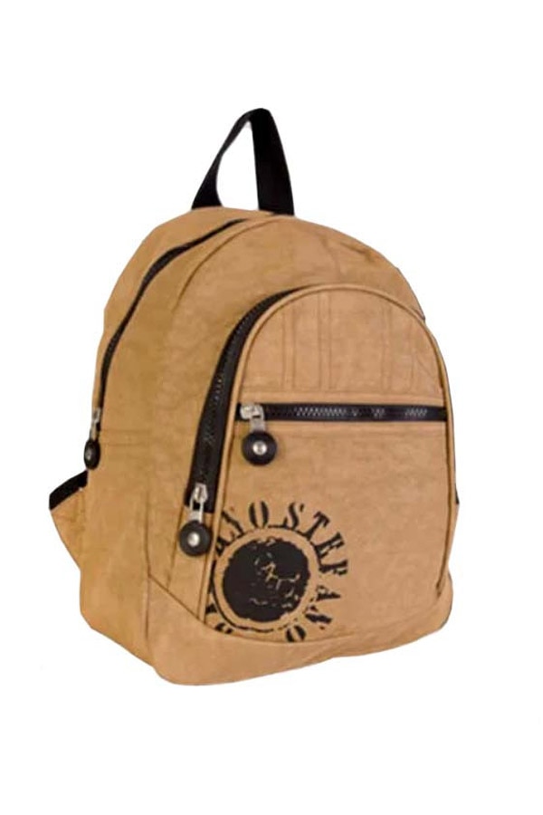 Rucsac pentru femei, Stefano Collection, 2 compartimente, Bej