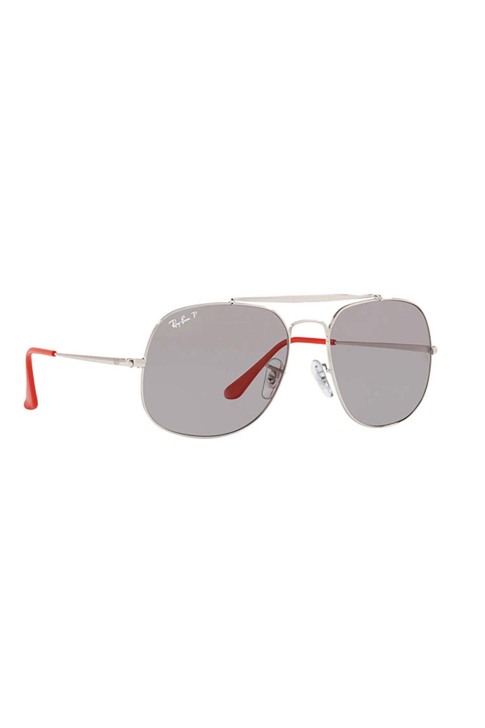 Ochelari de soare, Rayban, Aviator, Metal, Polarizat, 57-17-145, Argintiu