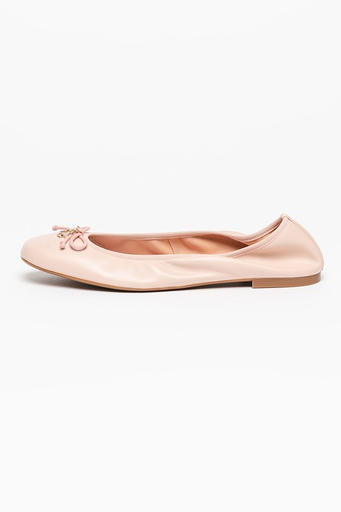 Ted Baker, Кожени пантофки Baylay с панделка, Пастелнорозов