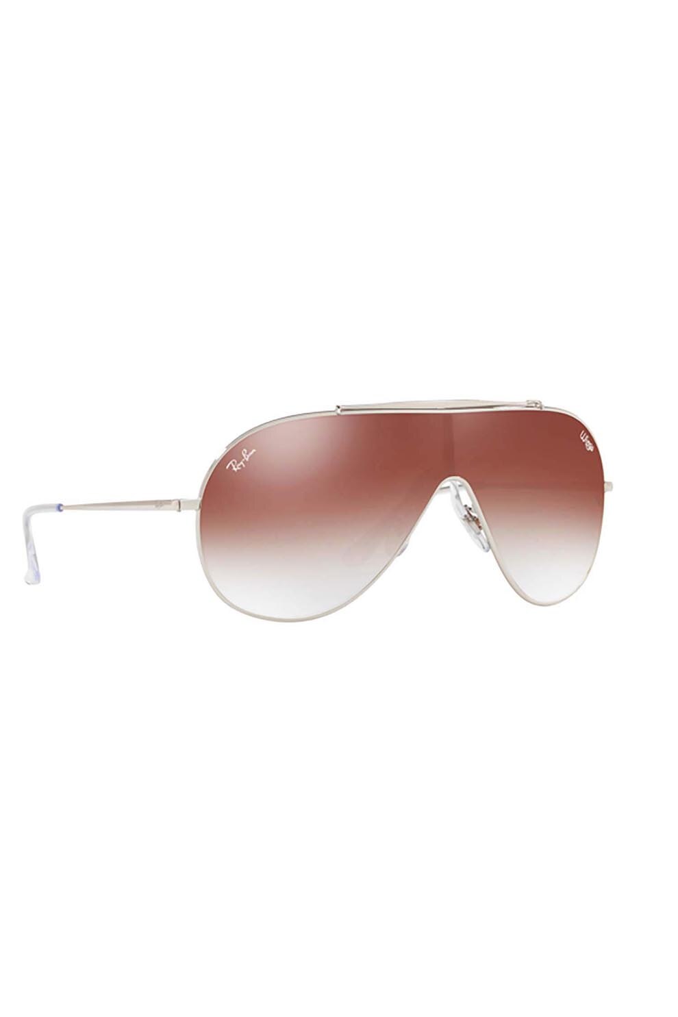 Ochelari de soare, Rayban, Shield, Metal, 33-13-140, Argintiu/Maro