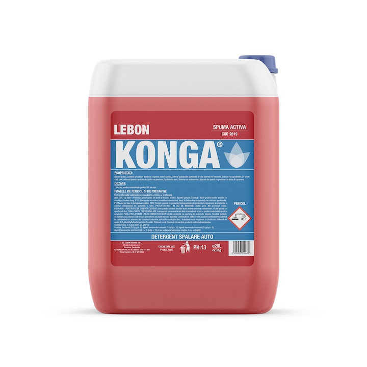 Spuma Activa - Spalatorii Auto 20L-23Kg, Uz Profesional cu dilutie 1:50, Spuma Alba, Detailing Auto