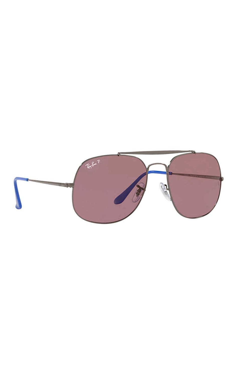 Ochelari de soare, Rayban, Rectangular, Metal, Polarizat, 57-17-145, Gri