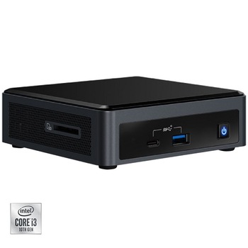Mini PC Barebone Intel® NUC 10 Frost Canyon NUC10I3FNKN2 cu procesor Intel® Core™ i3-10110U pana la 4.10GHz, fara RAM, fara stocare, fara jack audio, Intel® UHD Graphics, No OS Mini PC Barebone Intel® NUC 10 Frost Canyon NUC10I3FNKN2 cu procesor Intel® Core™ i3-10110U pana la 4.10GHz, fara RAM, fara stocare, fara jack audio, Intel® UHD Graphics, No OS