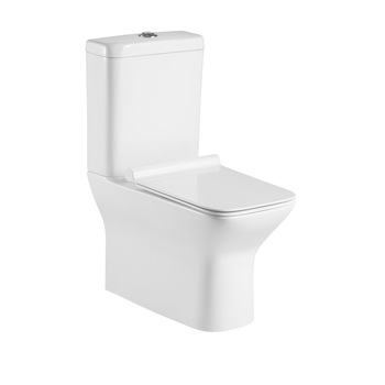 Set vas WC compact, Belbagno, Seria Romano, Rimless, cu rezervor si mecanism, capac Duroplast, inchidere lenta, Ceramica, Alb, 650 mm Set vas WC compact, Belbagno, Seria Romano, Rimless, cu rezervor si mecanism, capac Duroplast, inchidere lenta, Ceramica, Alb, 650 mm