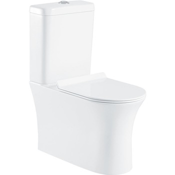 Set vas WC compact, Belbagno, Seria Ancona, Rimless, cu rezervor si mecanism, capac Duroplast, inchidere lenta, Ceramica, Alb, 650 mm Set vas WC compact, Belbagno, Seria Ancona, Rimless, cu rezervor si mecanism, capac Duroplast, inchidere lenta, Ceramica, Alb, 650 mm