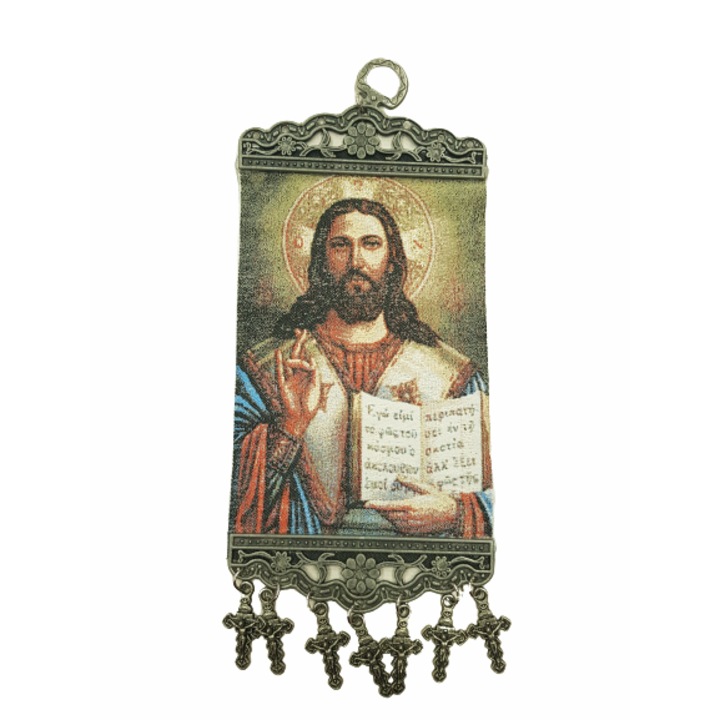 Ahelos Ikon, Textil, Krisztus, 23X10 CM