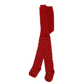 Dres colorat din bumbac, cu buline, Rosu/Alb Dres colorat din bumbac, cu buline, Rosu/Alb