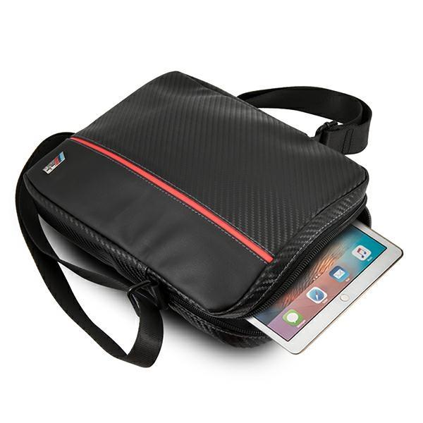 Geanta tableta, BMW, Nylon/Piele ecologica, 10", Negru
