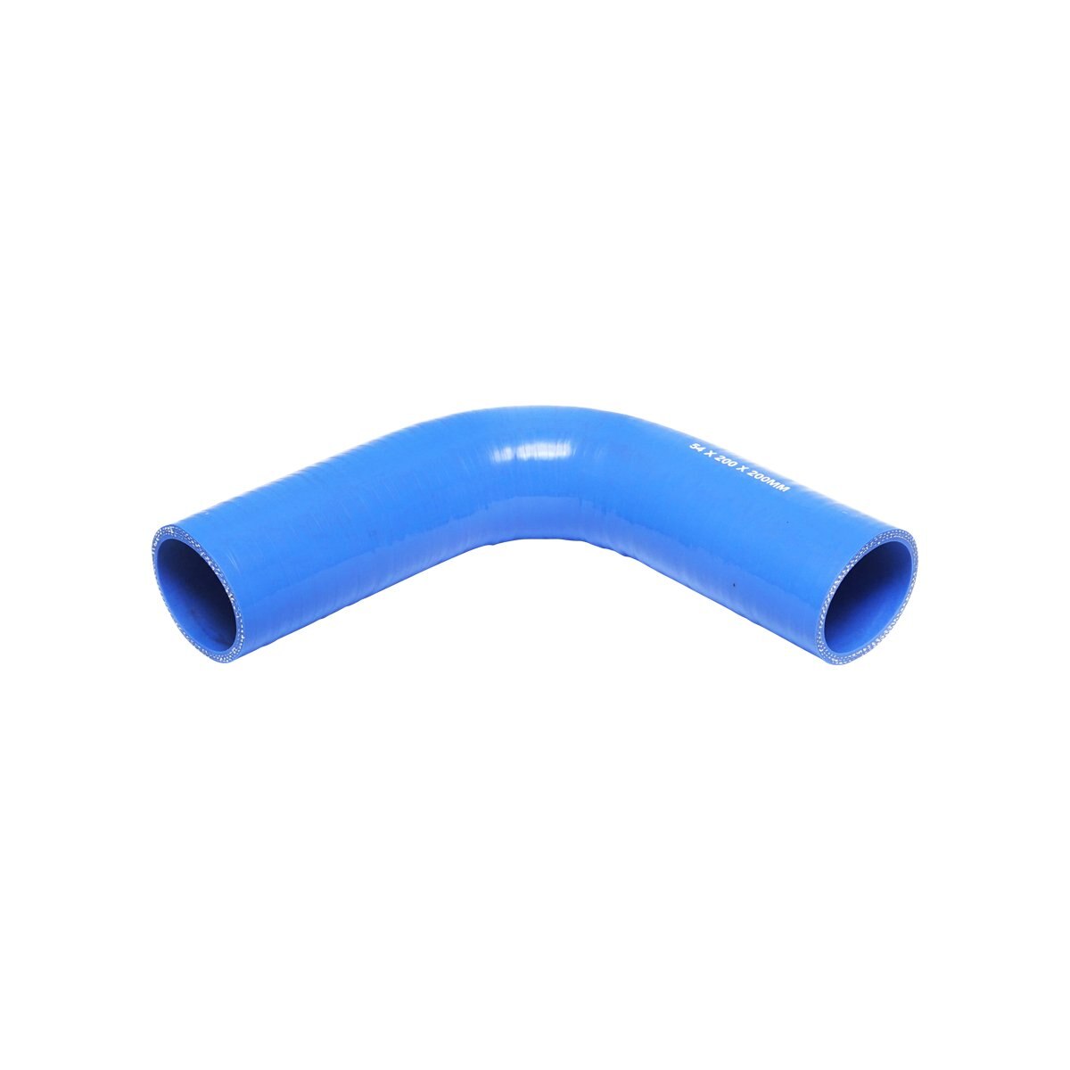 Furtun cotit silicon 90 grade cu insertie textila 54x200x200mm