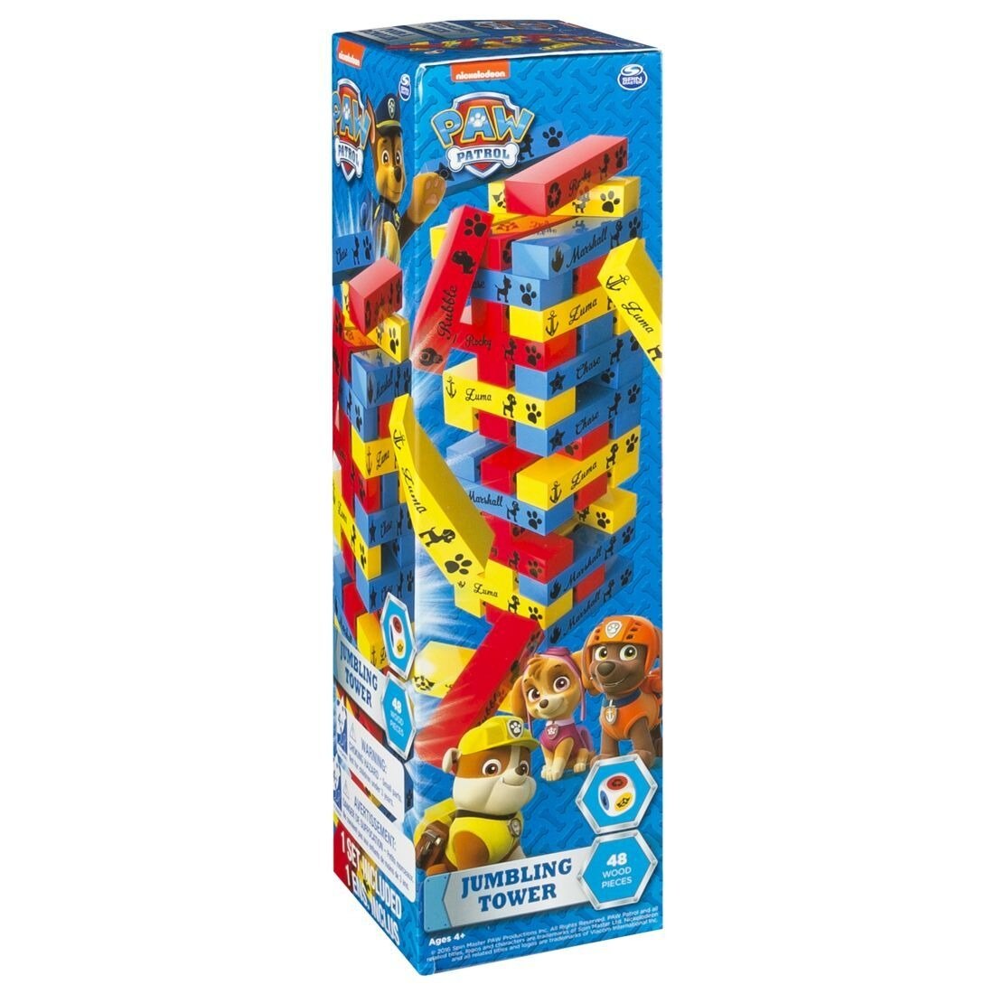 Patrula Catelusilor - Turnul buclucas cu piese din lemn multicolore, 4 ani +