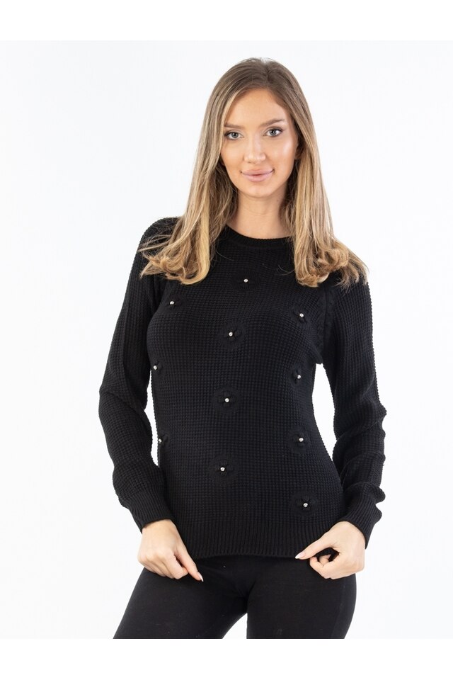 Pulover Dama Marvin Negru, marime universala