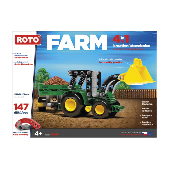 Set constructie Ferma 4 in 1 Roto Efko, 147 piese