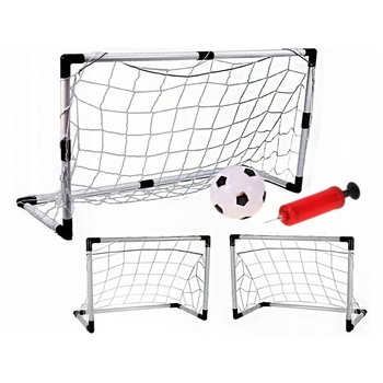 Set Complet 2 Porti Fotbal cu Accesorii,  Set Complet 2 Porti Fotbal cu Accesorii,
