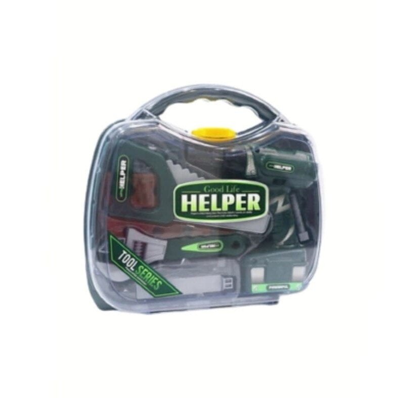 Jucarie Trusa de scule cu bormasina si accesorii Helper , verde