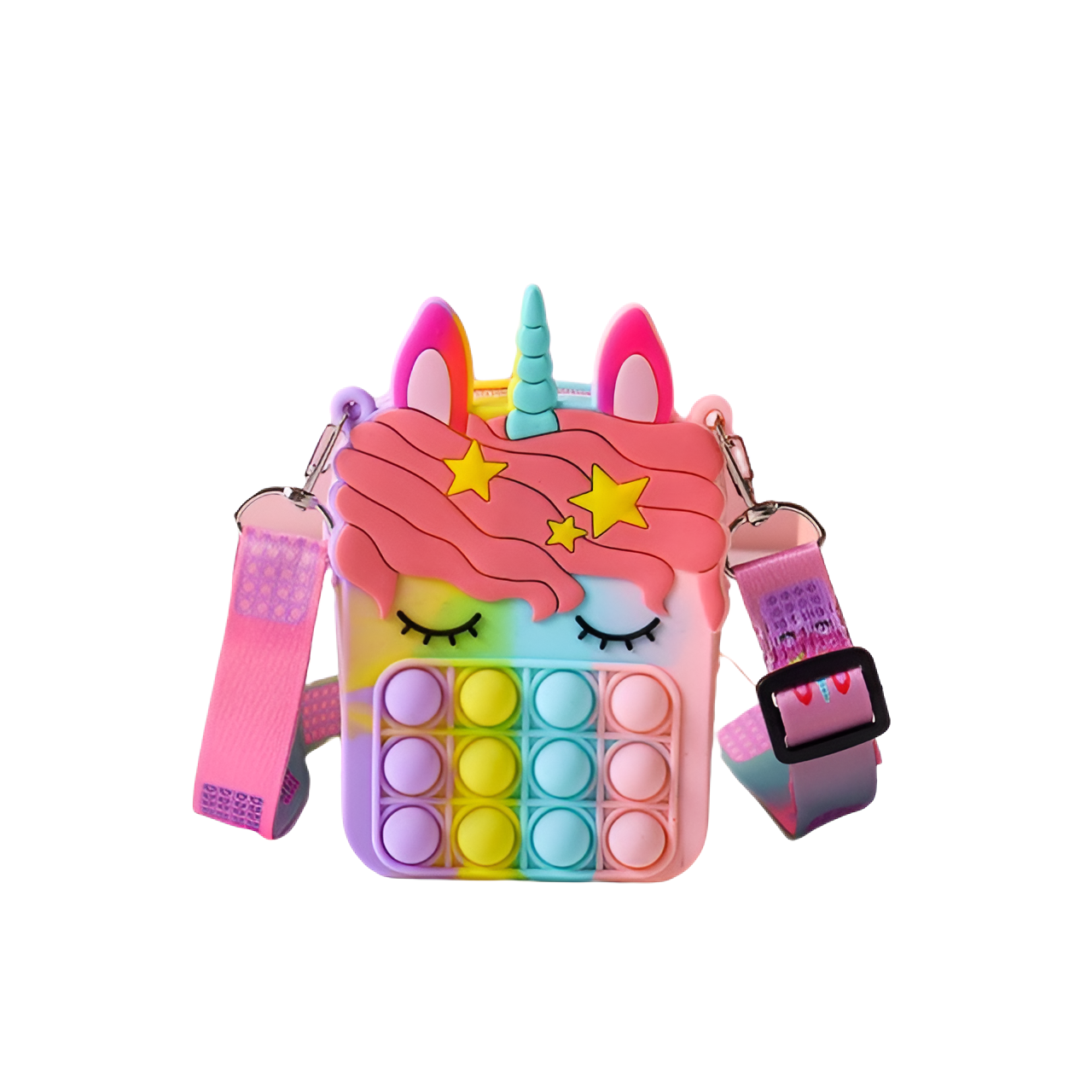 Jucarie Antistres Pop It Gentuta, Unicorn, 13.5x8.5x4 cm, Multicolor