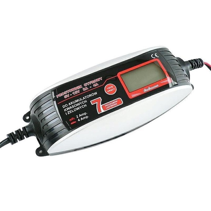 CarCo Elektronikus akkumulátor egyenirányító 2/4A->12-120aH, 6/12V, 42659