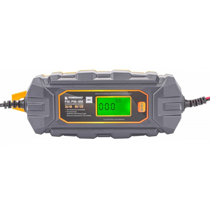 Powermat Akkumulátortöltő - Mikroprocesszoros Egyenirányító 6 / 12V PM-PM-4M (PM1079)